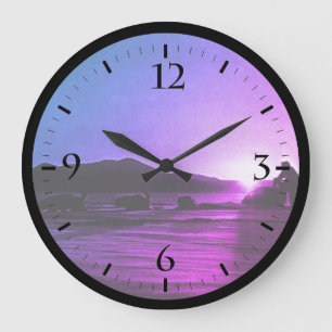 Vintage USA Alaska Mitternacht Sonnenschutzcreme W Große Wanduhr