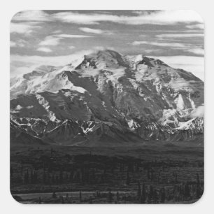 Vintage USA Alaska Mt Mckinley Nationalpark 1970 Quadratischer Aufkleber