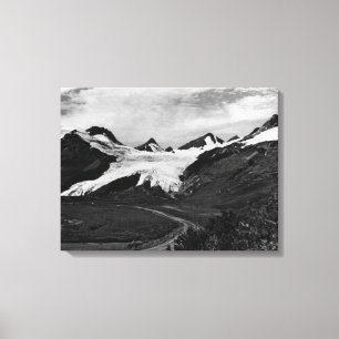 Vintage USA Alaska Worthington Gletscher Sommer Leinwanddruck