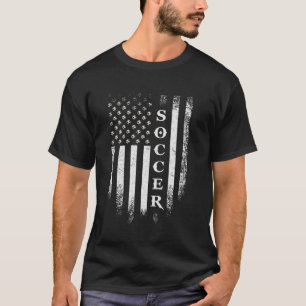 Vintage Usa American Flag Soccer Player Football T T-Shirt