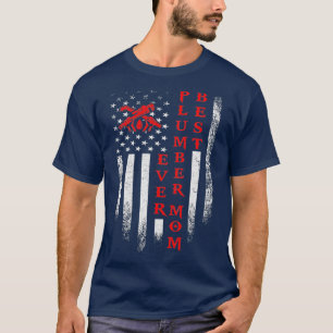 Vintage USA Amerikanische Flagge Beste Klempner-Mu T-Shirt
