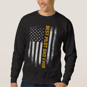 Vintage-USA-Amerikanische-Flagge-Bester-Flugzeugpi Sweatshirt