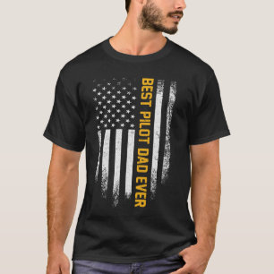 Vintage-USA-Amerikanische-Flagge-Bester-Flugzeugpi T-Shirt