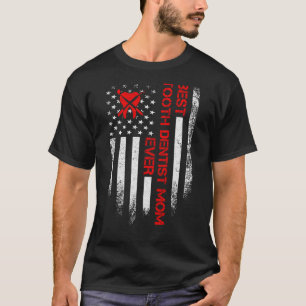 Vintage-USA-Amerikanische-Flagge-Bester-Zahn-Zahna T-Shirt