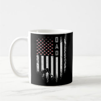 Vintage USA Amerikanische Flagge Curling Papa Curl Kaffeetasse