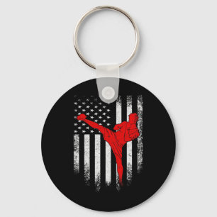 Vintage-USA-Amerikanische-Flagge-MMA-Kickboxen-Käm Schlüsselanhänger