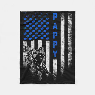 Vintage-USA-Amerikanische-Flagge-Stolz-Hockey-Papp Fleecedecke