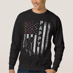 Vintage USA Amerikanische Flagge Stolz Pool Billar Sweatshirt