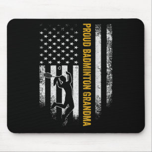 Vintage-USA-Amerikanische-Flagge-Stolze-Federball- Mousepad