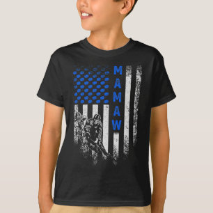 Vintage-USA-Amerikanische-Flagge-Stolze-Hockey-Mam T-Shirt