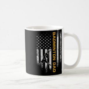 Vintage-USA-Amerikanische-Flagge-Stolzer-Federball Kaffeetasse