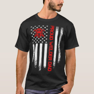Vintage USA Amerikanische Flagge Stolzer Schweißer T-Shirt