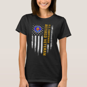 Vintage USA Amerikanische Flagge US Sanitäter Stol T-Shirt