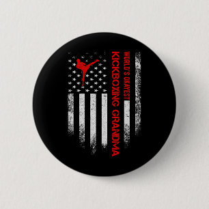 Vintage-USA-Amerikanische-Flagge World's Okayest K Button