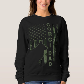 Vintage USA Amerikanische Tarnflagge Stolz Corgi P Sweatshirt