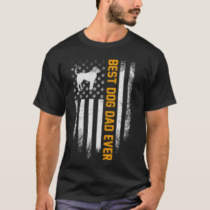 Vintage USA Bester Pitbull-Hundepapa Aller Zeiten T-Shirt
