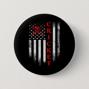 Vintage Usa Cricket Amerikanisches Flaggen Cricket Button
