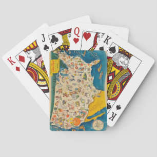 Vintage-USA-Essenskarte Spielkarten