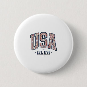 Vintage USA Est 1776 Patriotic Engraving Shirt_1 Button