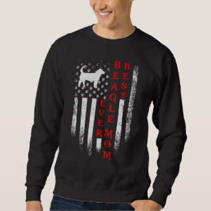 Vintage-USA-Flag Beste Beagle-Hundemutter überhaup Sweatshirt