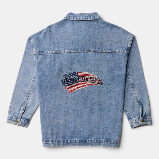 Vintage USA-Flag-Denimjacke Jeansjacke (Rückseite)