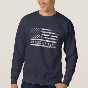 Vintage-USA-Flag Klasse 1976 Abiturtreffen Sweatshirt
