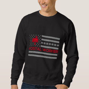 Vintage-USA-Flag-Postmitarbeiter-Kostüm für Brieft Sweatshirt