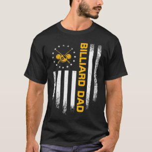 Vintage USA Flag Proud Pool Billiard Snooker Vater T-Shirt
