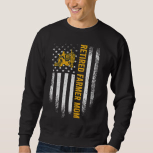 Vintage-USA-Flag Stolz Pensionierter Landwirt Farm Sweatshirt