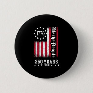 Vintage-USA-Flagge 250. Jubiläum Unabhängigkeit Button