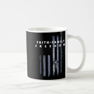 Vintage-USA-Flagge Glaube Familie Dom Patriotisch Kaffeetasse