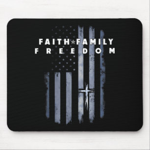 Vintage-USA-Flagge Glaube Familie Dom Patriotisch Mousepad