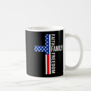 Vintage USA-Flagge Glaube Familie Freiheit Patriot Kaffeetasse