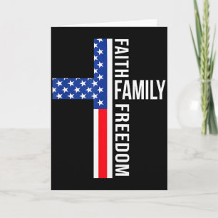 Vintage USA-Flagge Glaube Familie Freiheit Patriot Karte