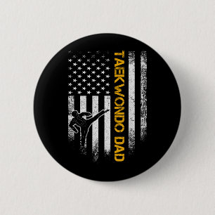 Vintage USA-Flagge Korea Taekwondo-Training Dad Button