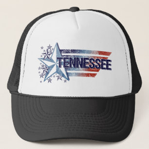 Vintage USA-Flagge mit Stern - Tennessee Truckerkappe