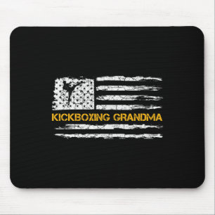 Vintage-USA-Flagge MMA-Kickbox-Kämpfer-Oma Si Mousepad