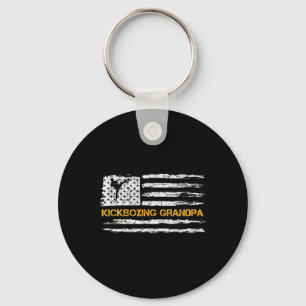 Vintage-USA-Flagge MMA-Kickboxer Großvater Si Schlüsselanhänger