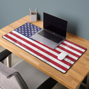 Vintage-USA-Flagge Patriotisch Amerikanisch Rot We Schreibtischunterlage