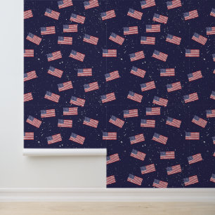 Vintage-USA-Flagge Patriotisch Amerikanisch Rot We Tapete
