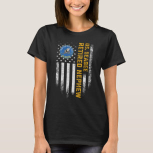 Vintage-USA-Flagge Stolz im Ruhestand US-Seabee-Ve T-Shirt