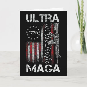 Vintage-USA-Flagge Ultra Mega Gun USA 4. Juli Tr Karte