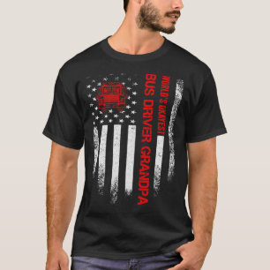Vintage USA-Flagge Welt s Okayester Schulbusfahrer T-Shirt