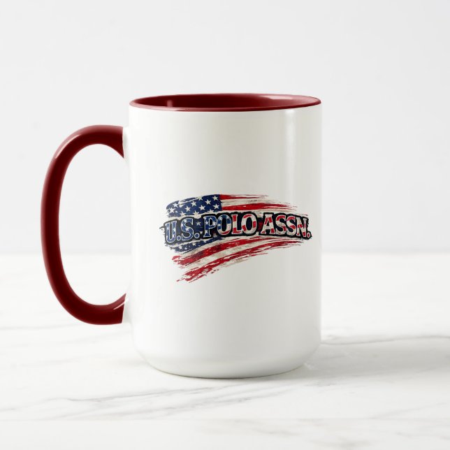 Vintage-USA-Flaggen-Kaffeetasse Tasse (Links)