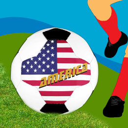 Vintage USA Football & American Flag / Sports Fußball