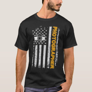 Vintage USA Fotografieren von American Flag Fotogr T-Shirt