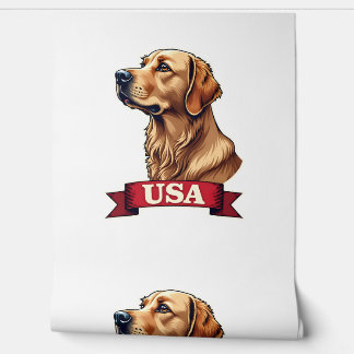 Vintage USA Golden Retriever Engraving Shirt Tapete