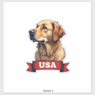 Vintage USA Golden Retriever Gravur-Shirt 4 Aufkleber