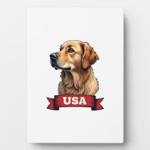 Vintage USA Golden Retriever Gravur-Shirt 4 Fotoplatte