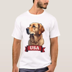 Vintage USA Golden Retriever Gravur-Shirt 4 T-Shirt